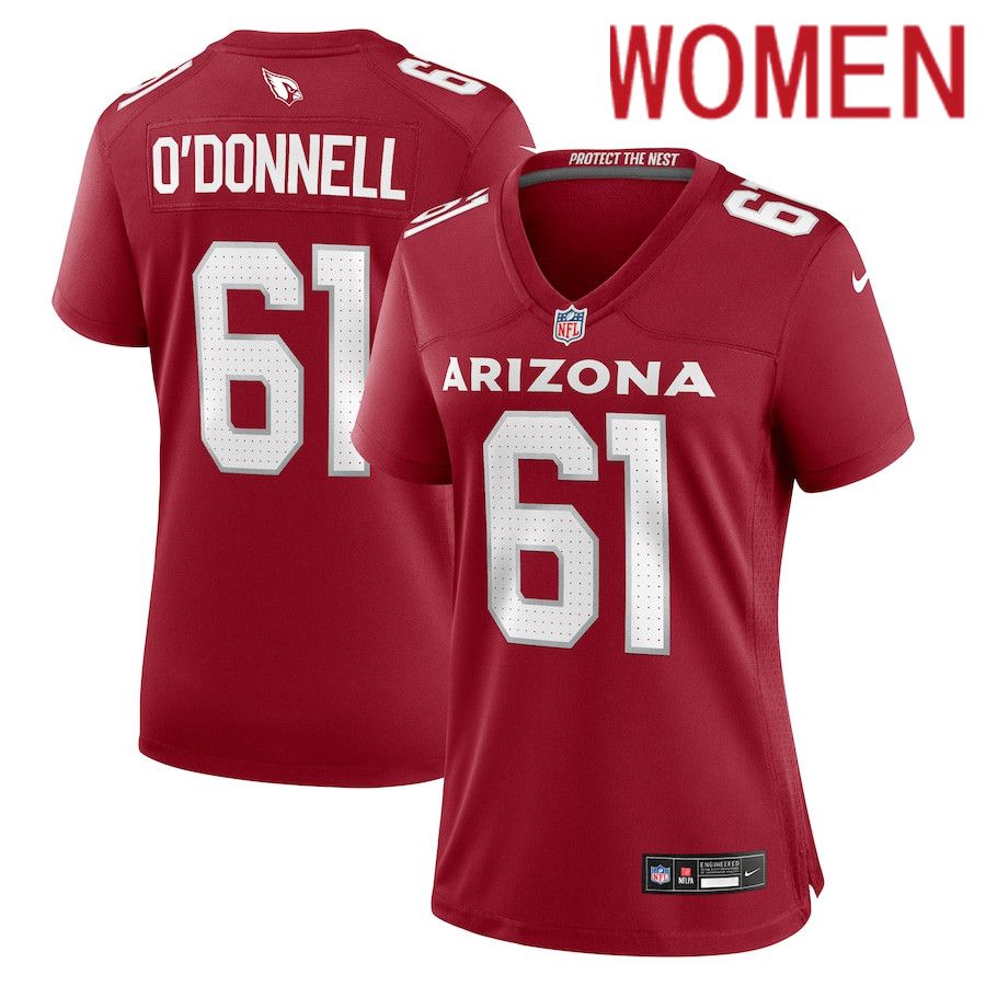 Women Arizona Cardinals #61 Carter ODonnell Nike Cardinal Team Game NFL Jersey->women nfl jersey->Women Jersey
